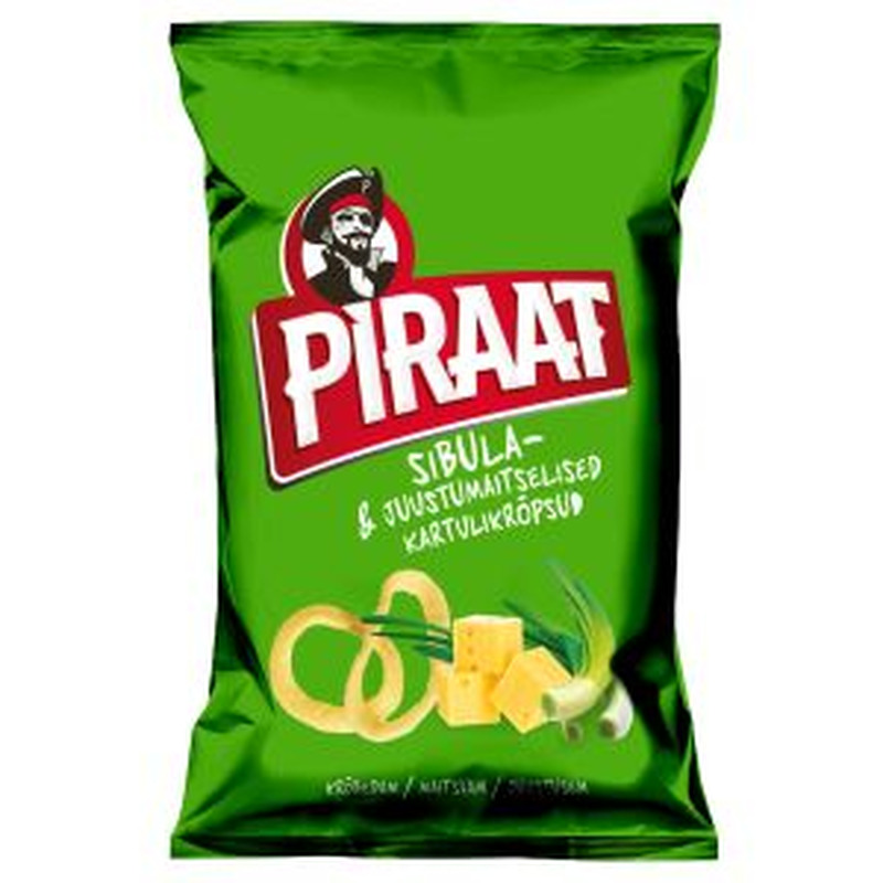 Piraat kartulikrõps 150g sibula ja juustu