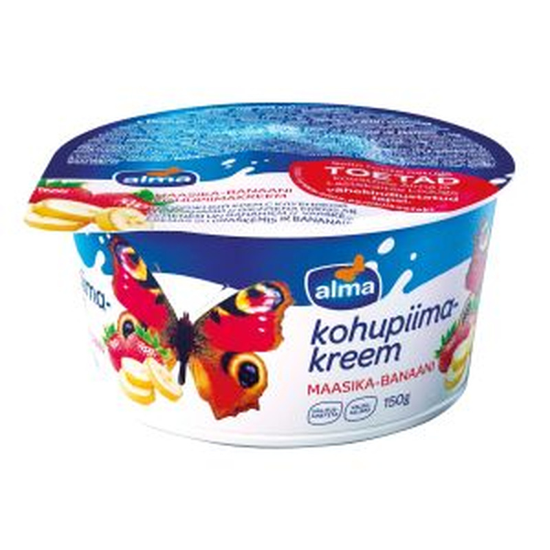 Alma kohupiimakreem 150g maasika-banaani