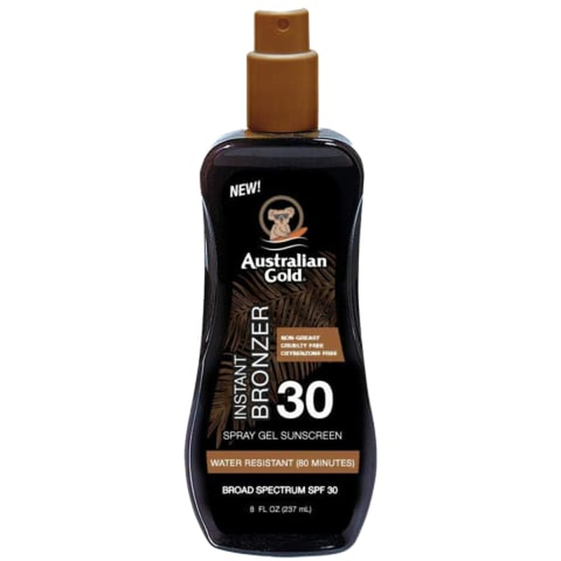 Päikesekaitsegeel Australian Gold pruunistajatega SPF30 237ml