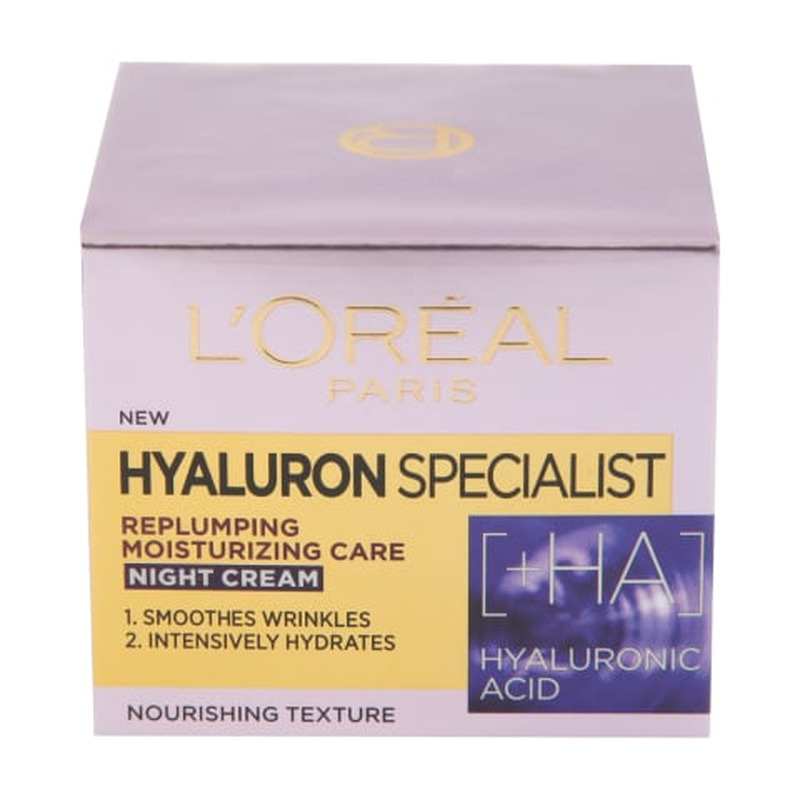 Öökreem L'oreal niisutav Hyaluron 50ml