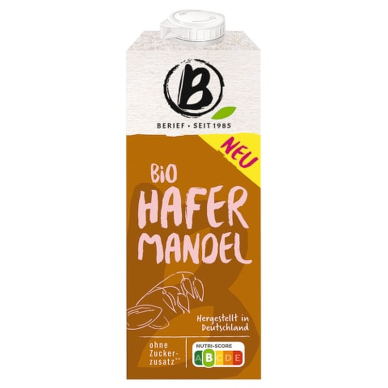 Kaera- ja mandlijook Berief mahe 1l