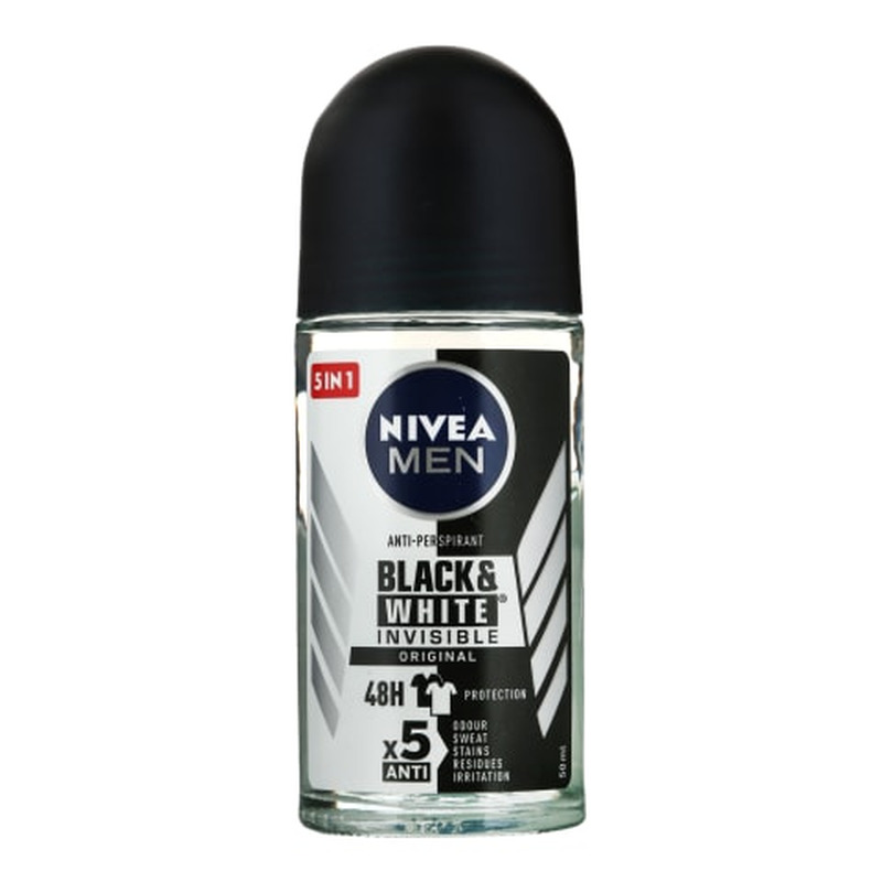 Rulldeodorant Power Black & White meeste, NIVEA, 50 ml