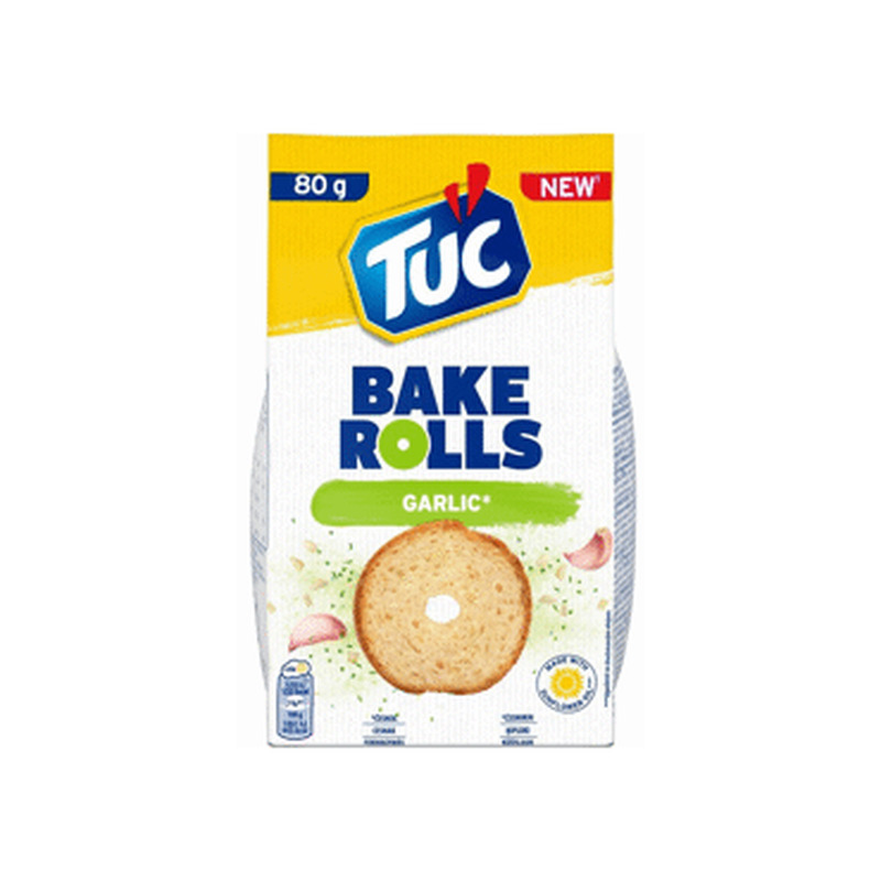 Leivakrõpsud Bake rolls küüslauk TUC 80g