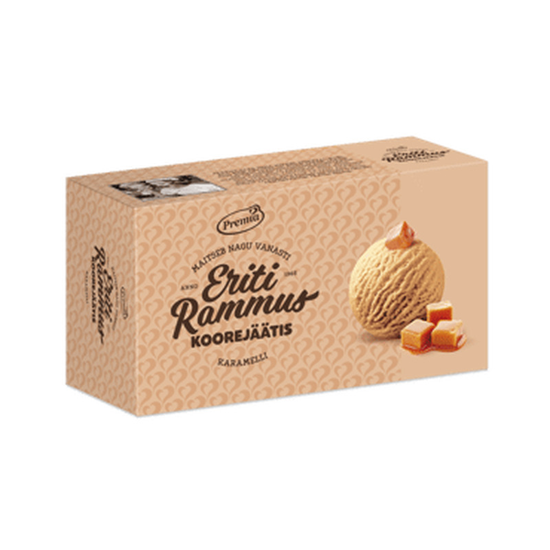 Koorejäätis ERITI RAMMUS karamelli, 480g