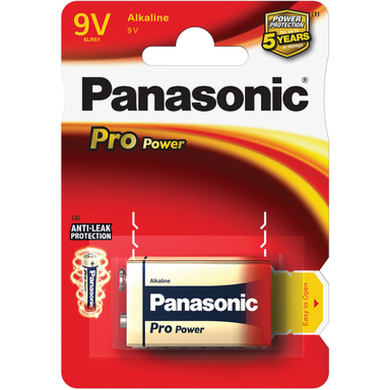 PANASONIC Pro Power Patarei 6LR61PPG/1B (9V)