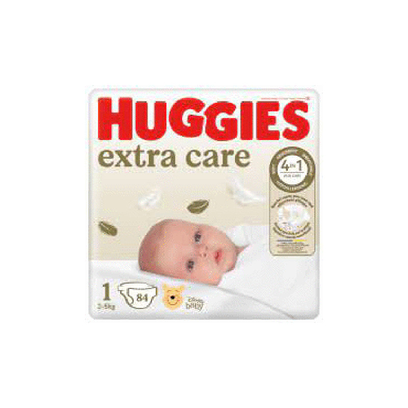 Mähkmed HUGGIES Extra Care 1 2-5kg 84tk