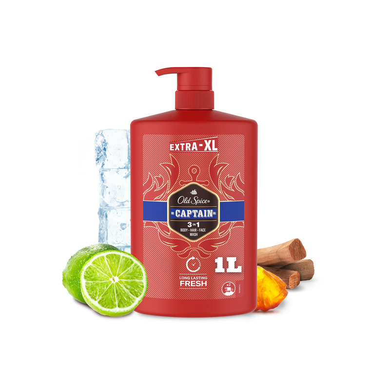 Old Spice Captain Meeste Dušigeel Ja Šampoon, 1000 ml