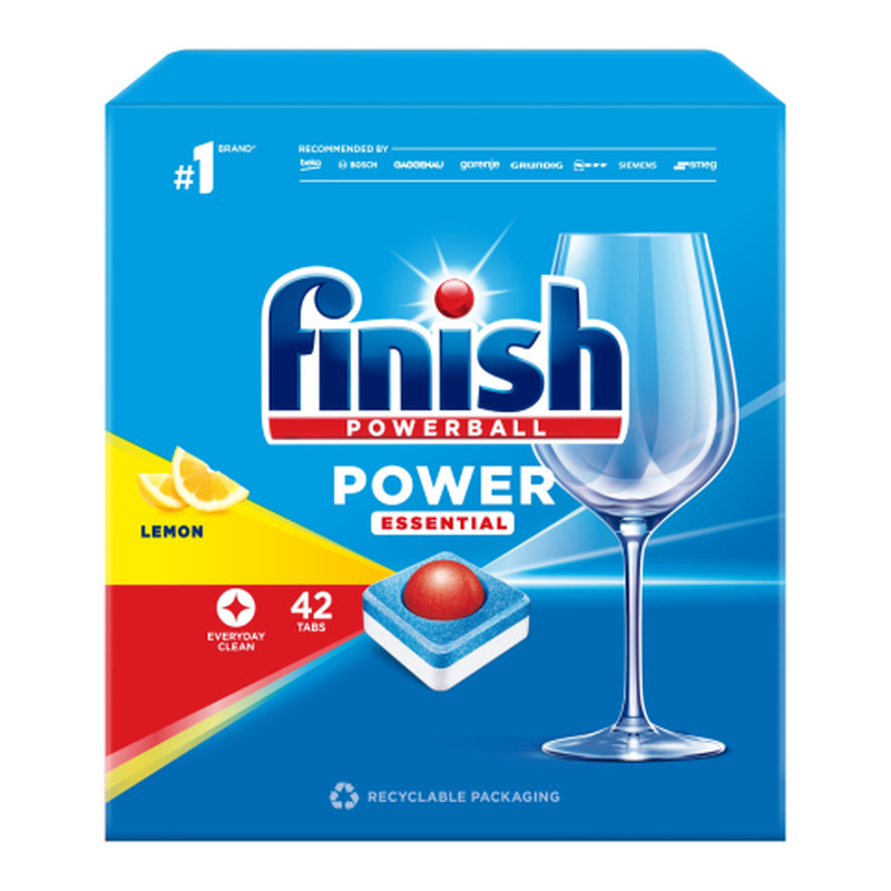 Nõudepesumasina tabletid Finish Powerball Power Essential Lemon 42tk