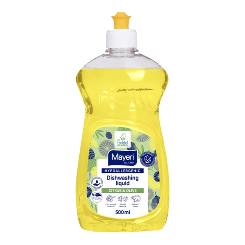 Nõudepesuvedelik Mayeri Citrus&Olive Hypoallergenic 500ml