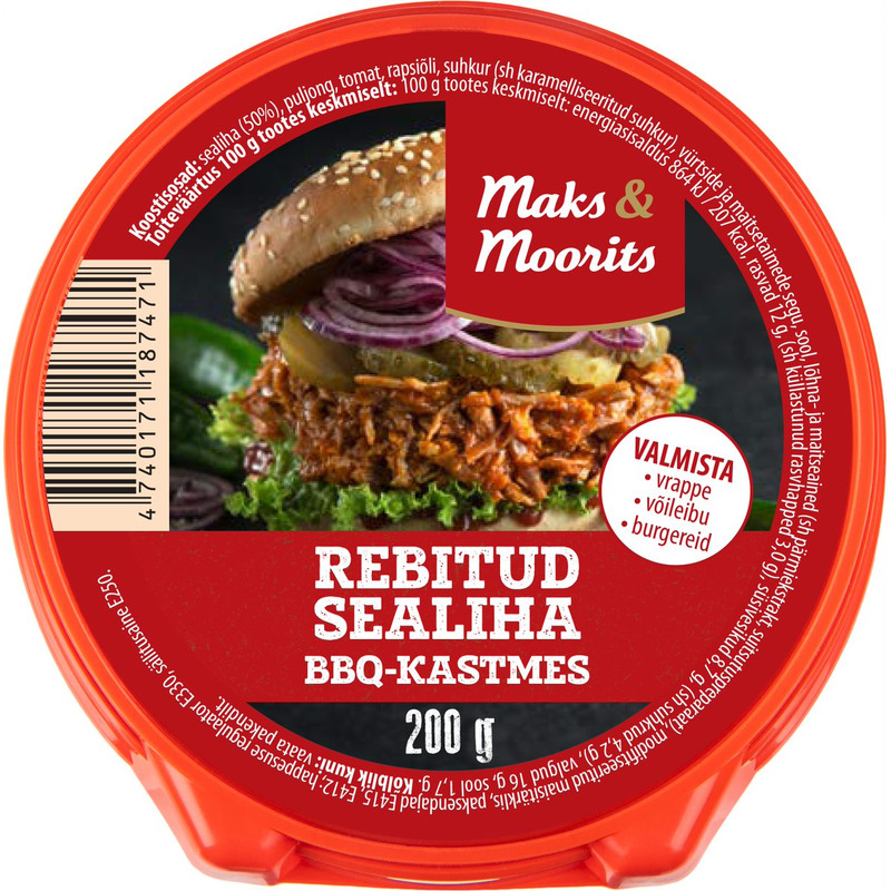 Rebitud sealiha BBQ-kastmes, MAKS&MOORITS, 200 g