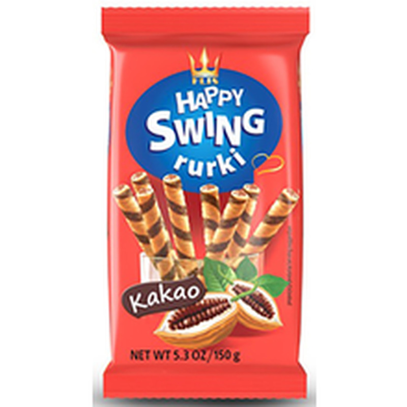 Happy Tubes vahvlirullid kakao 150 g