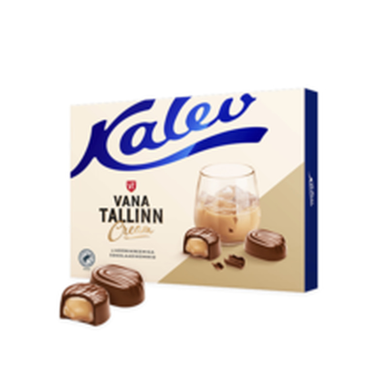 Kalev Vana Tallinn Cream koorelikööritäidisega šokolaadikompvekid 122 g