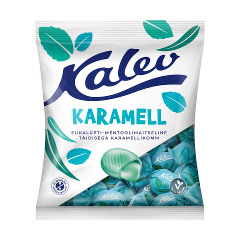 Eukalüpti-mentoolimaitseline täidisega karamell Kalev 120g