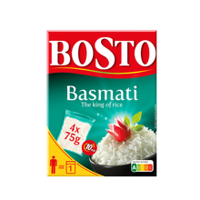 Basmati riis 4 x 75 g, BOSTO, 300 g