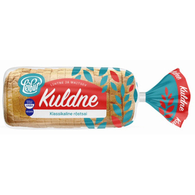 Kuldne klassikaline röstsai LEIBUR 500g, 500 g