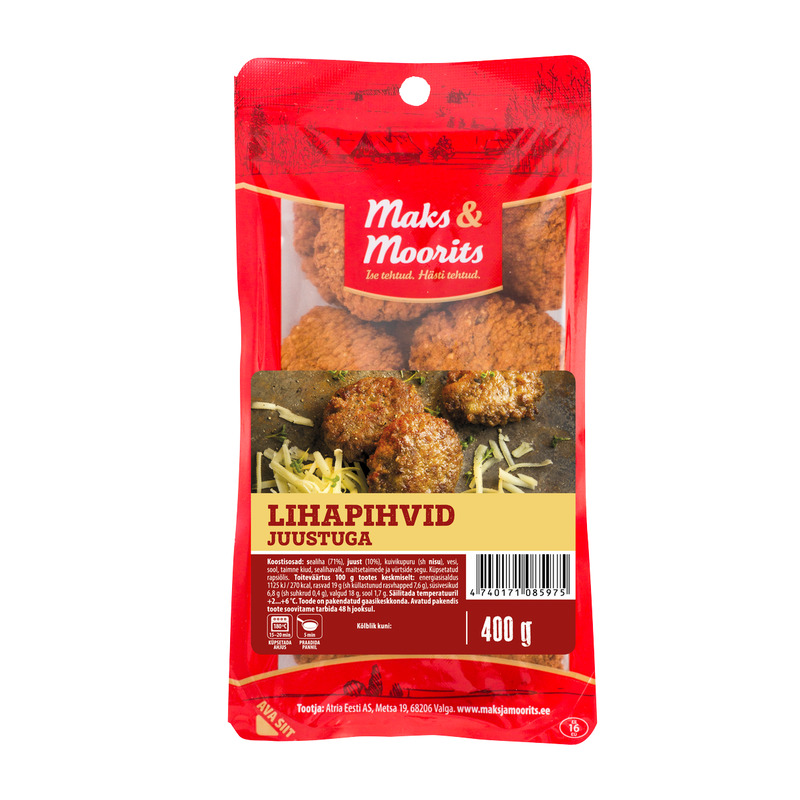 Lihapihvid juustuga, MAKS & MOORITS, 400 g