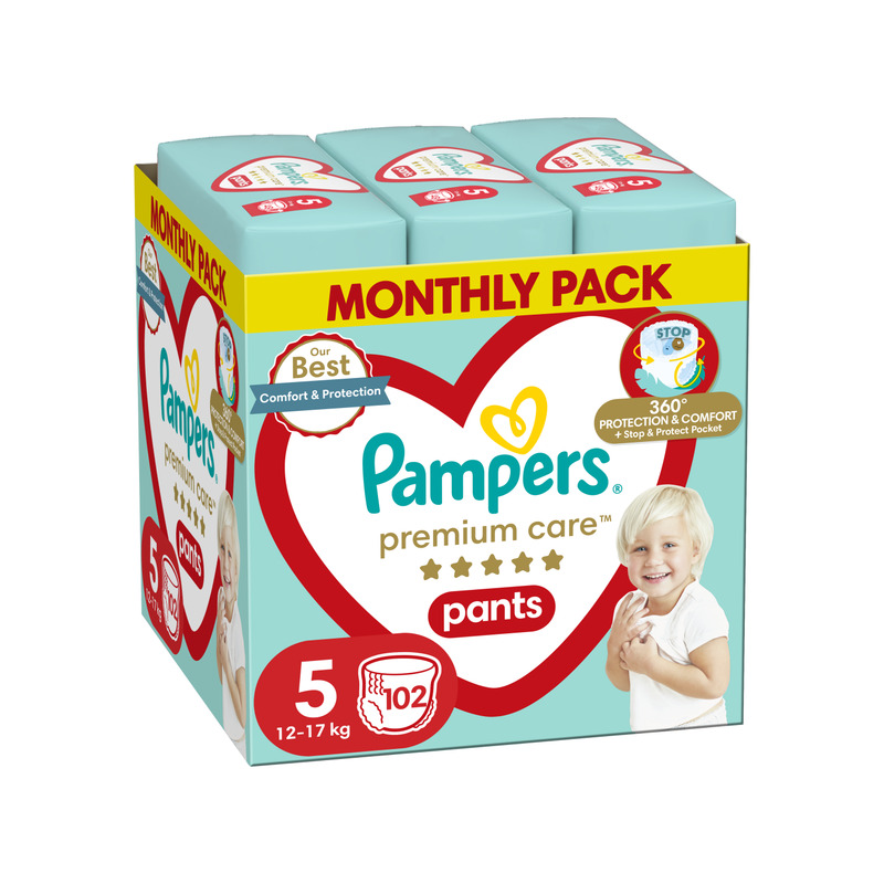 Pampers Premium Care Pants Püksmähkmed, Suurus 5, 102 Mähet, 12-17kg