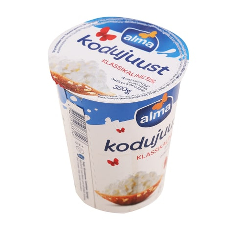 Kodujuust Alma 5% 380g