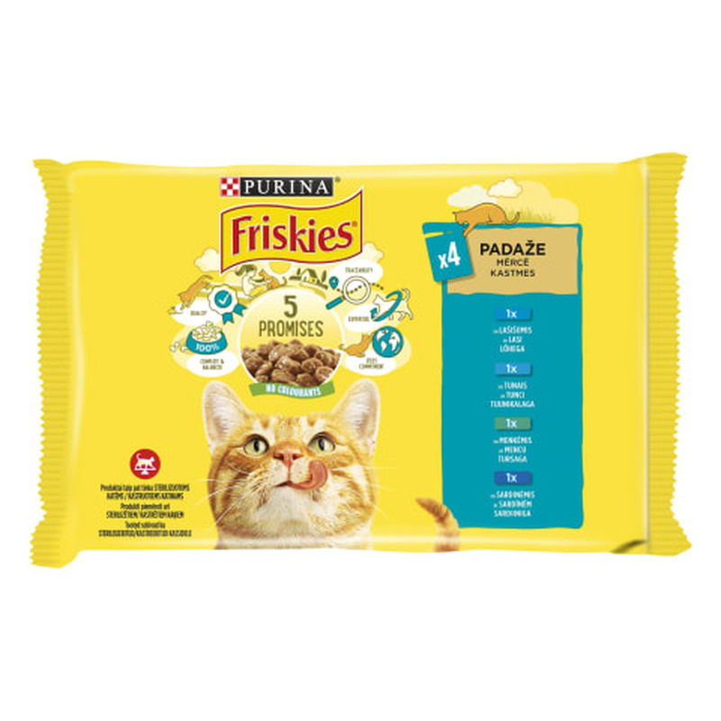 Kiisueine lõhega Friskies 4x85g