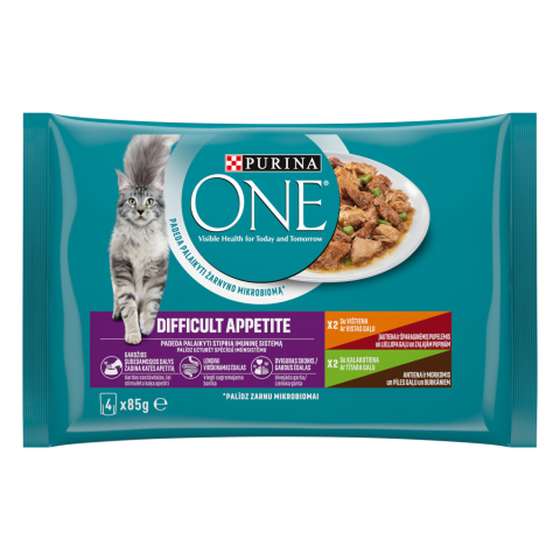 Kassisööt Purina One Difficult Appetite 4x85g