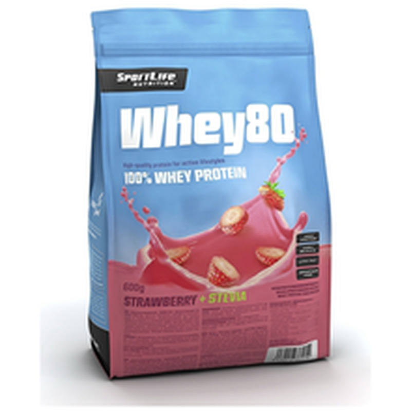 Vadakuvalk Whey80 maasika, steviaga, 600 g