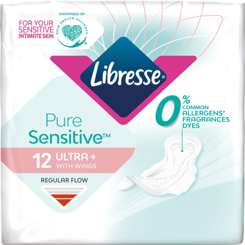 Hügieeniside Libresse Pure Sensitive Normal, 12tk