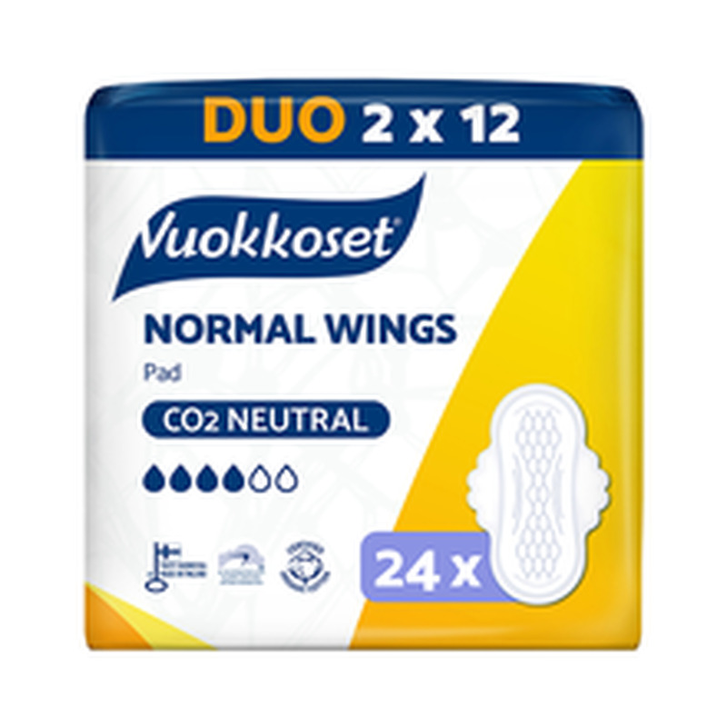 Hügieenisidemed Slim Wings Normal, VUOKKOSET, 24 tk