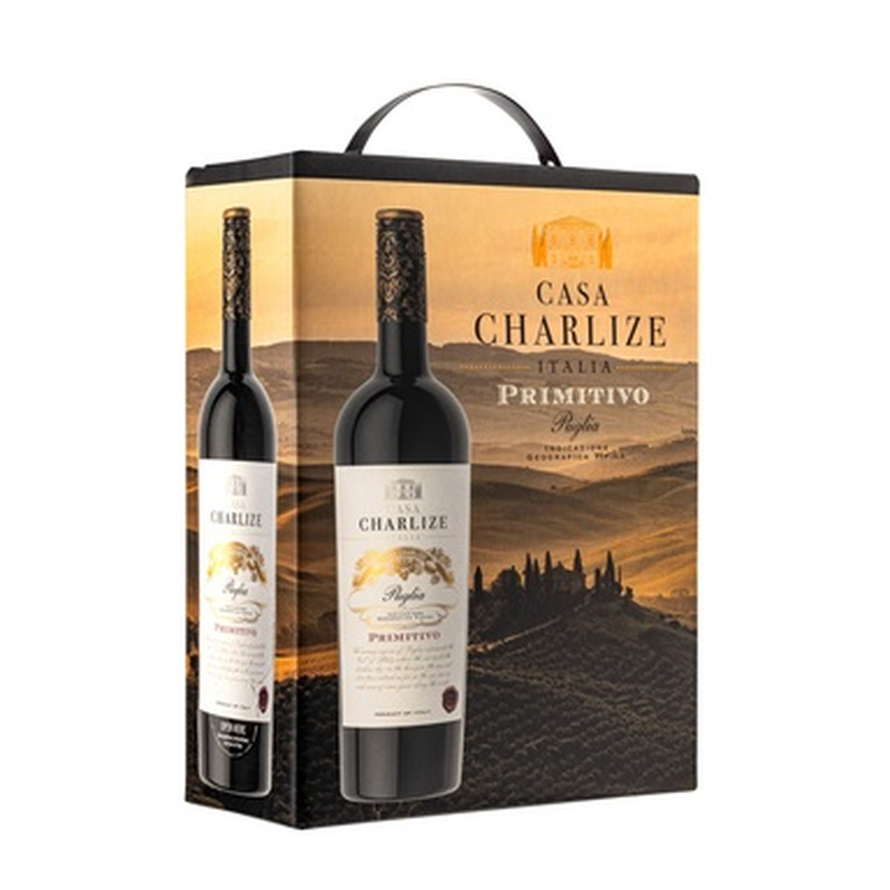 CASA CHARLIZE Primitivo Puglia 13,5% 300cl BIB (pun. poolkuiv)