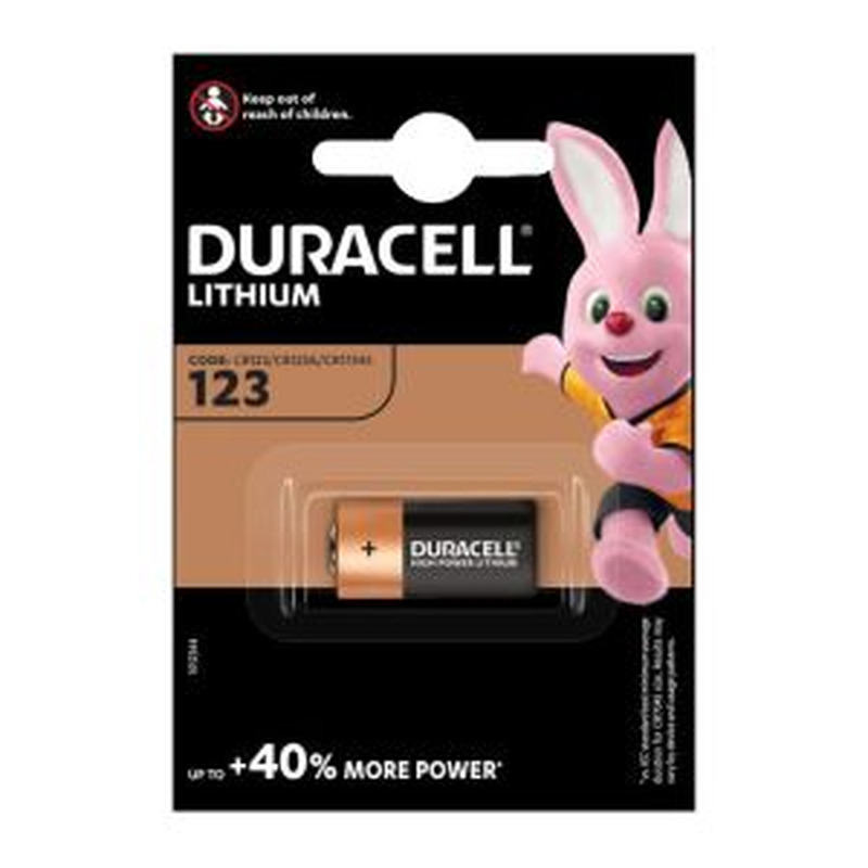 Patarei Duracell CR123 3V Liitium