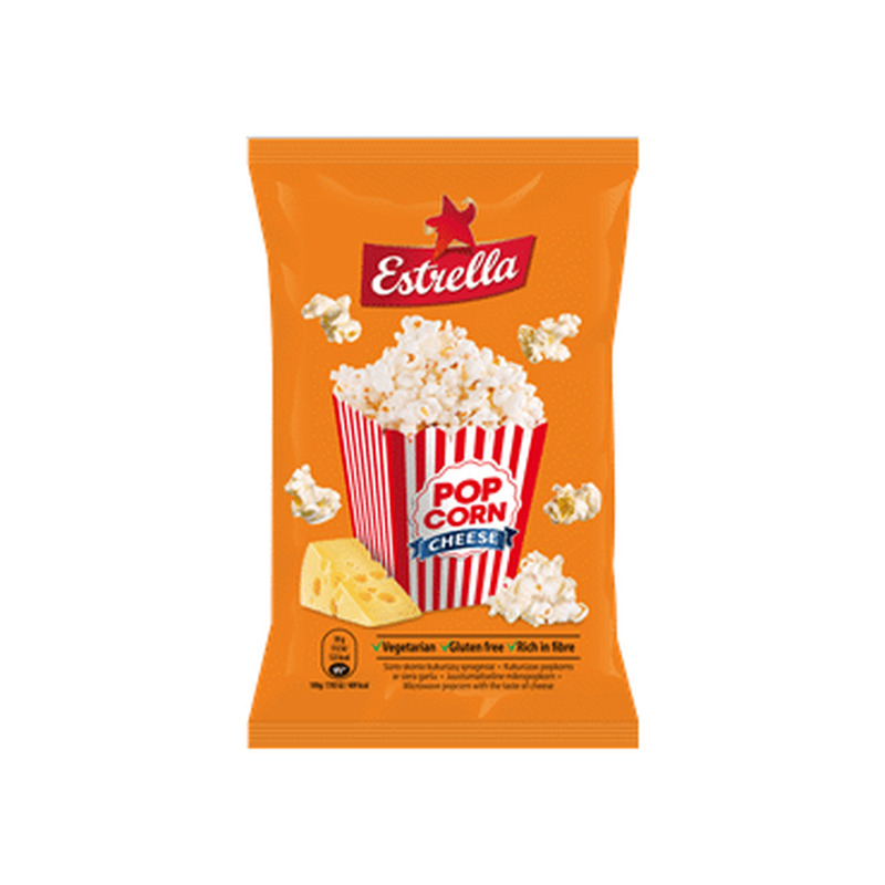 Mikropopkorn juustu maits. ESTRELLA 90g