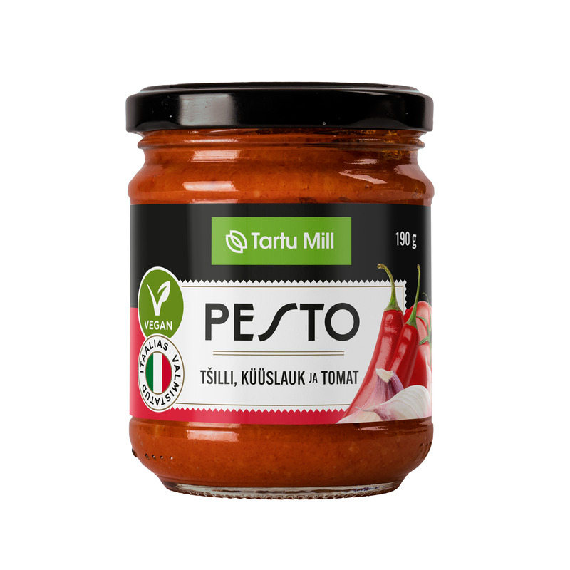 Pesto tšilli, küüslaugu ja tomatiga, TARTU MILL, 190g