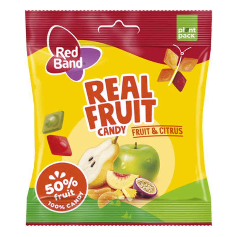 RED BAND kummikommid REAL FRUITS CITRUS 100G