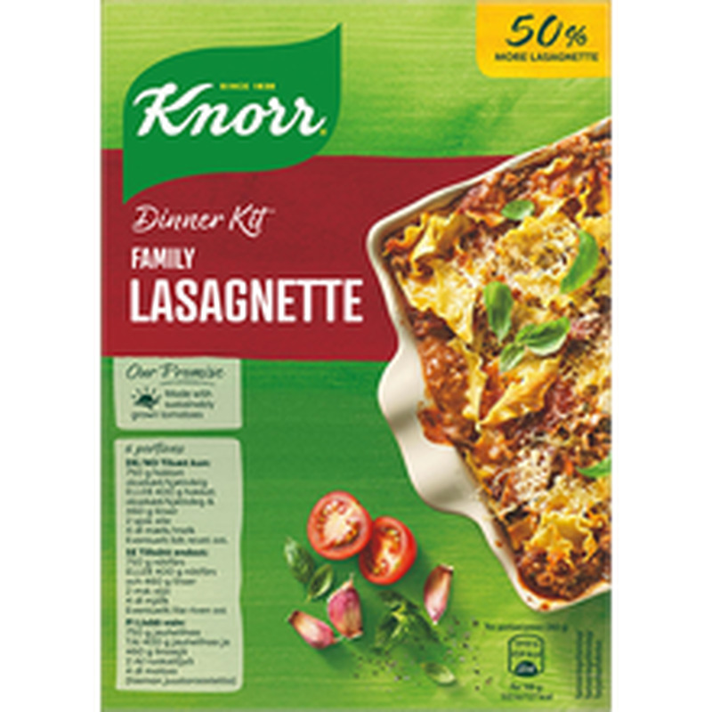 Knorr lasagnette valmistusained 335 g