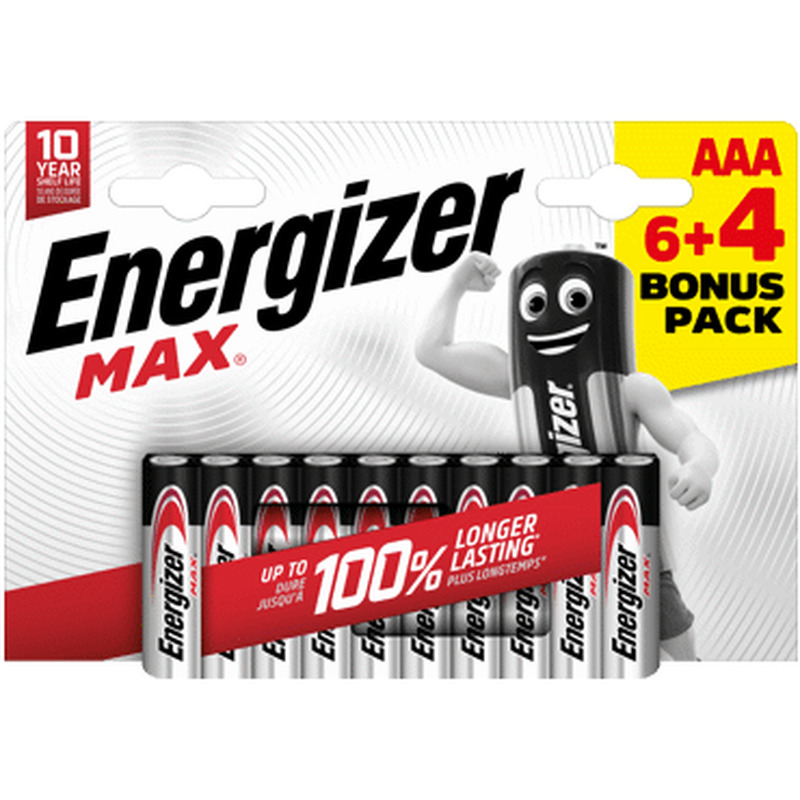 Patareid ENERGIZER Max AAA 1.5V 6+4