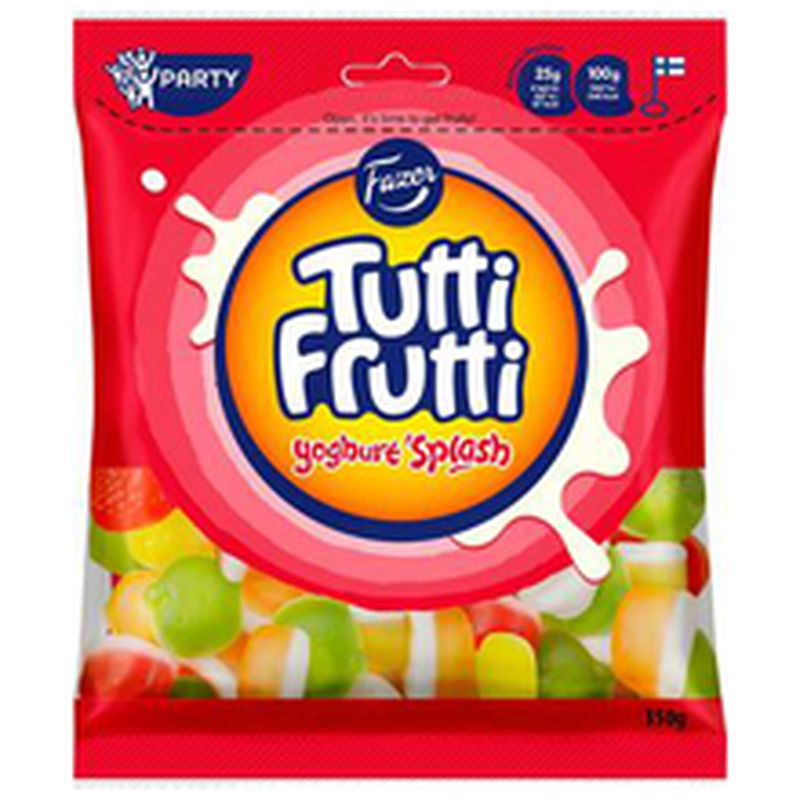 Kummikommid Yoghurt Splash, TUTTI FRUTTI, 350 g