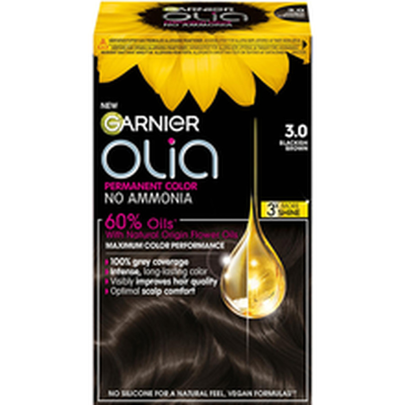 Garnier olia püsivärv soft black 3.0