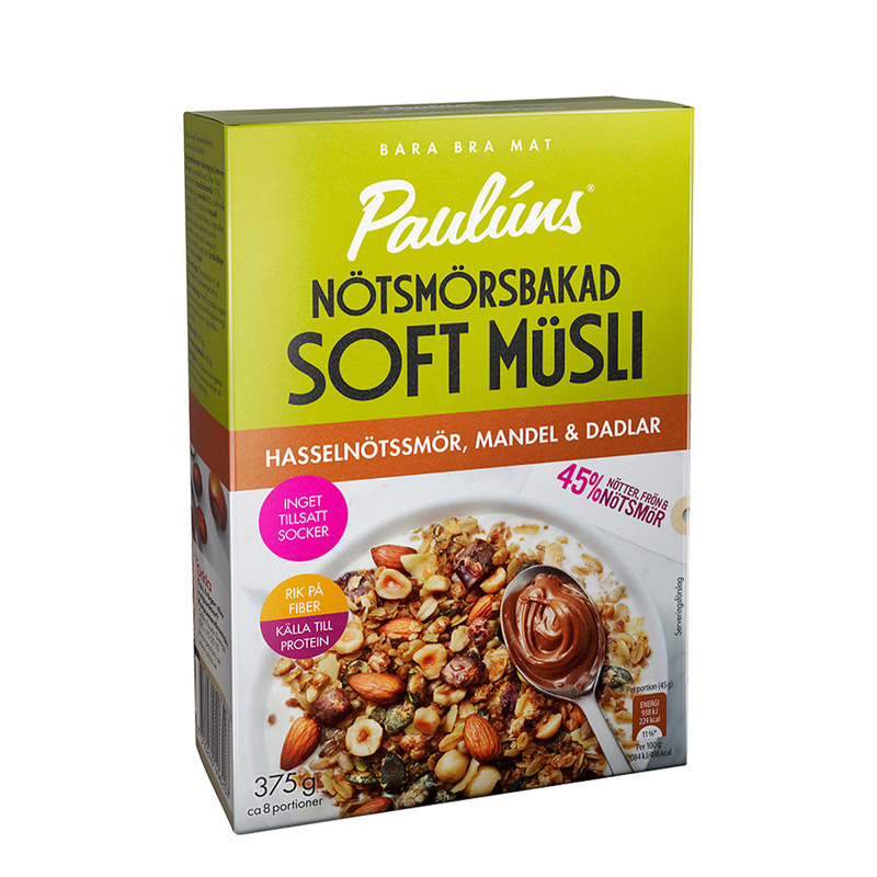 Müsli mandlite ja datlitega Soft, PAULUNS, 375 g