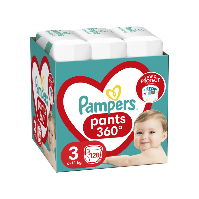 Pampers Pants Mähkmed, Suurus 3, 128 Mähet, 6kg-11kg