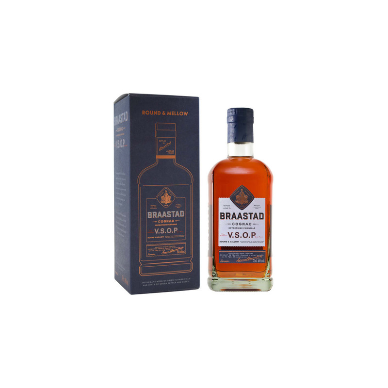 KAST 6tk! Braastad VSOP RESERVE 40% 70cl (karbis)