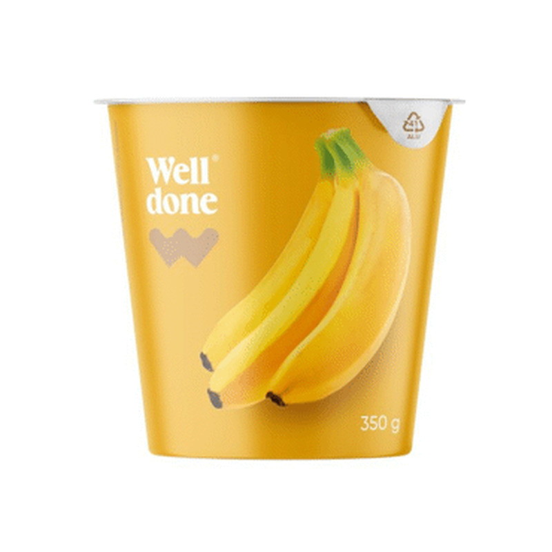 Jogurt WELL DONE banaan, 350g