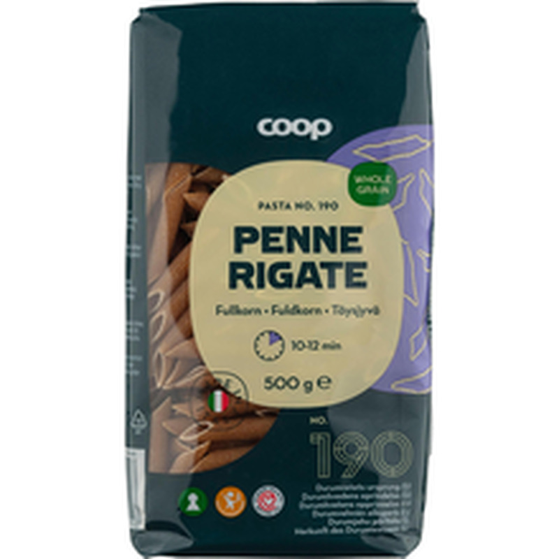 Coop täistera penne rigate 500g