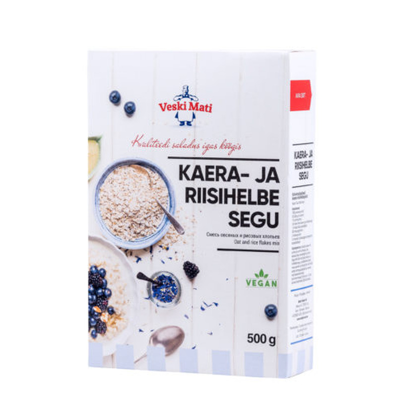 Kaera- ja riisihelbe segu, VESKI MATI, 500 g