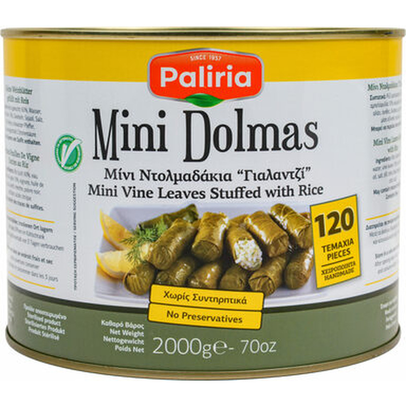 PALIRRIA Mini viinamarjaleherullid riisitäidisega 2kg