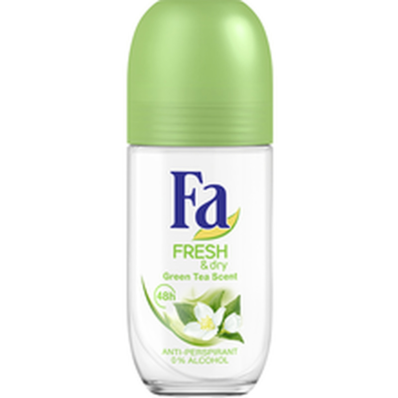 Rulldeodorant Fresh & Dry Green Tea naistele, FA, 50 ml