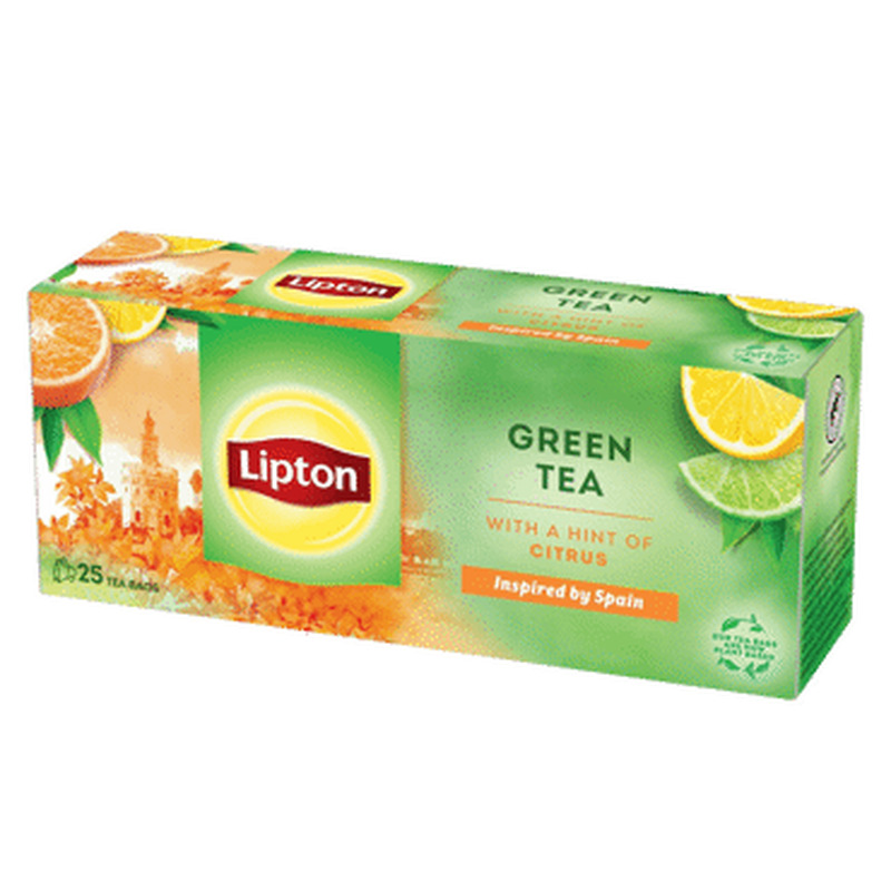 Roheline tee Tsitrus LIPTON 25x1.3g