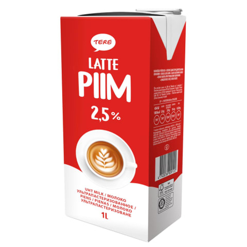 Piim Latte Tere UHT 2,5% 1l