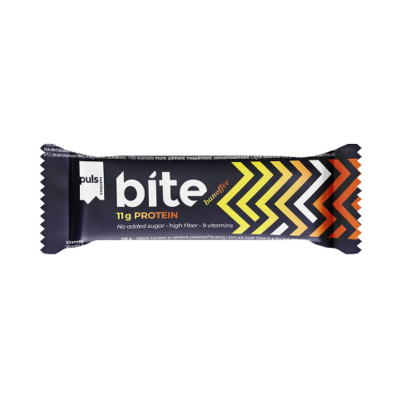 Proteiinibatoon Puls Bite Banoffee magusainetega 35g