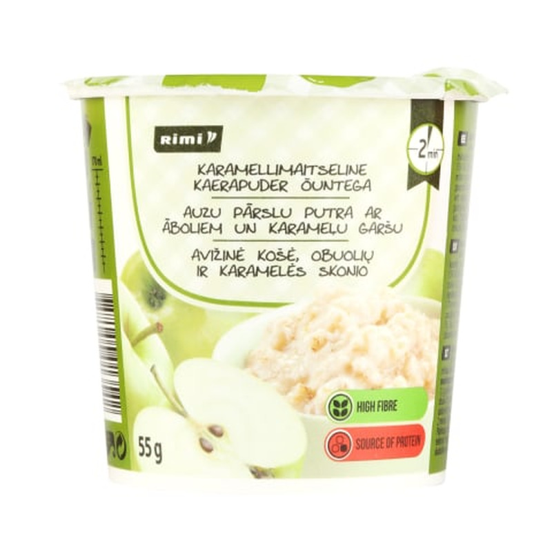 Kaerapuder karamellimaitseline õuntega Rimi 55g