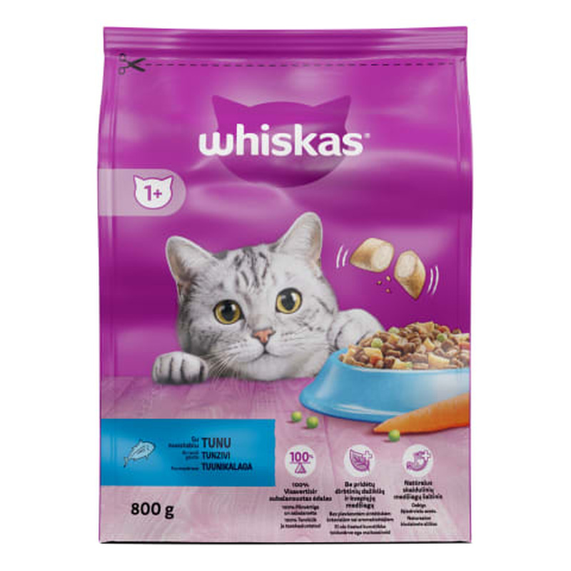 Kassisööt kuiv Whiskas tuunikalaga 800g