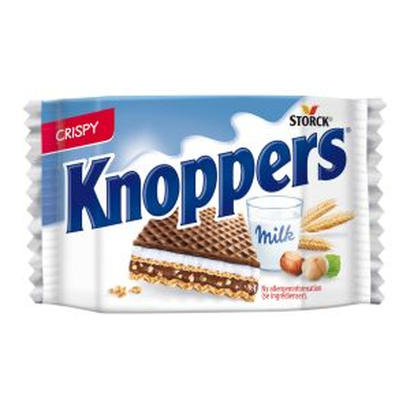 Piimavahvel Knoppers pähklitäidisega, STORCK, 25 g